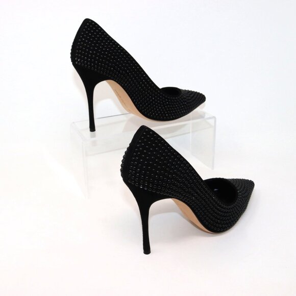 Manolo Blahnik Black Studded Heels - Picture 4 of 12